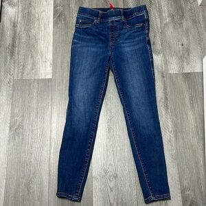 SPANX woman’s skinny compression Jeggings / blue/ size M
